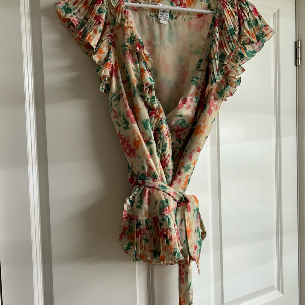Diane Von Furstenberg Multicolor Floral Blouse